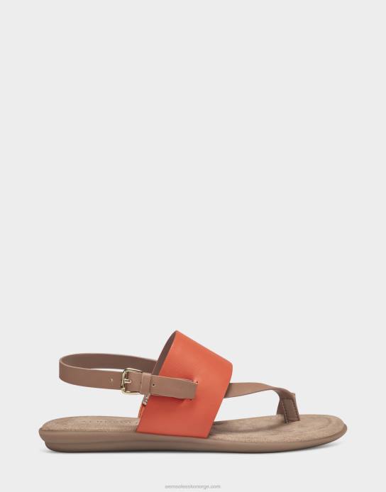 nei Aerosoles kvinner flat sandal oransje imitert skinn0J4B462