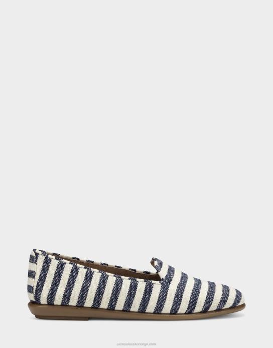 nei Aerosoles kvinner loafer mørk blå stripe stoff0J4B207