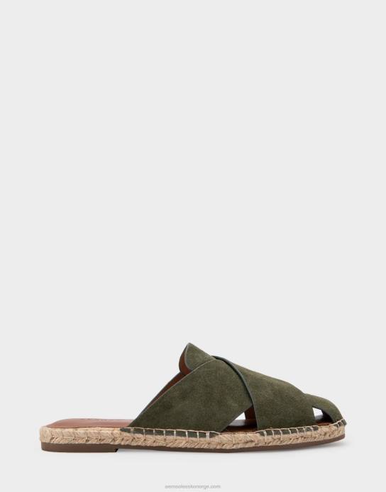 nei Aerosoles kvinner espadrille slide oliven semsket skinn0J4B280