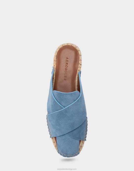 nei Aerosoles kvinner espadrille slide blå semsket skinn0J4B282