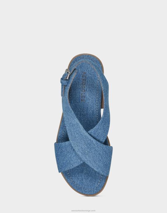 nei Aerosoles kvinner flat sandal denim blå0J4B473