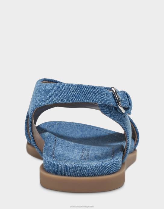 nei Aerosoles kvinner flat sandal denim blå0J4B473