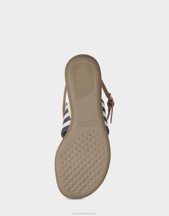 nei Aerosoles kvinner flat sandal dk blå stripe0J4B465