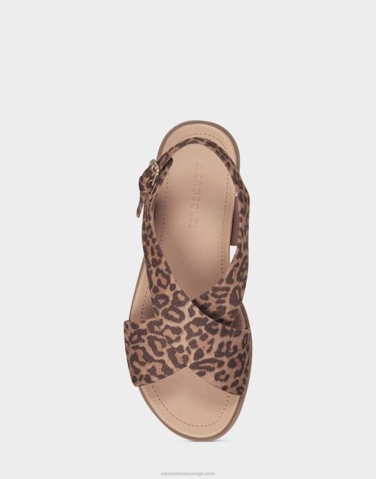 nei Aerosoles kvinner flat sandal naturlig leopard0J4B472