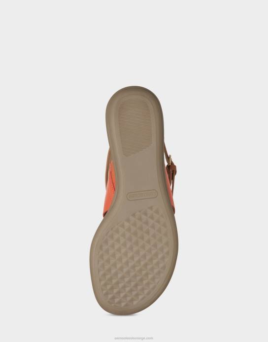 nei Aerosoles kvinner flat sandal oransje imitert skinn0J4B462