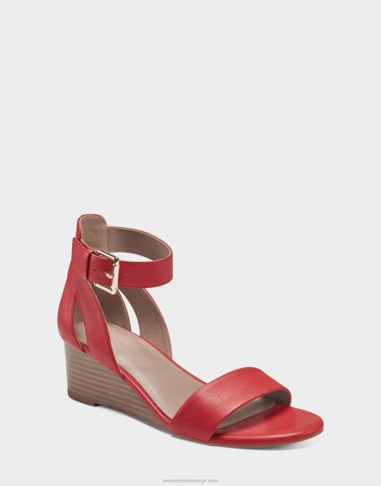 nei Aerosoles kvinner kile sandal rødt skinn0J4B324