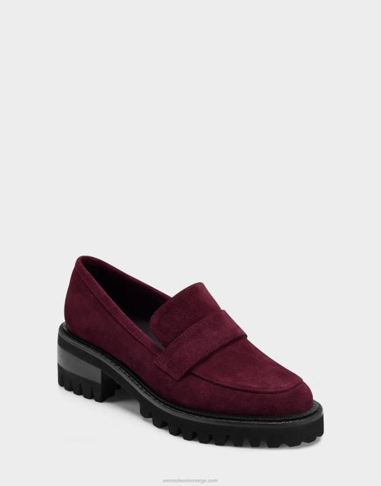 nei Aerosoles kvinner loafer bordeaux semsket skinn0J4B180