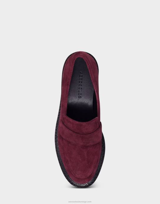 nei Aerosoles kvinner loafer bordeaux semsket skinn0J4B180