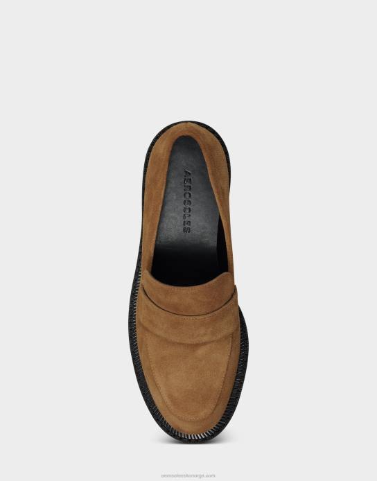 nei Aerosoles kvinner loafer hvete semsket skinn0J4B174