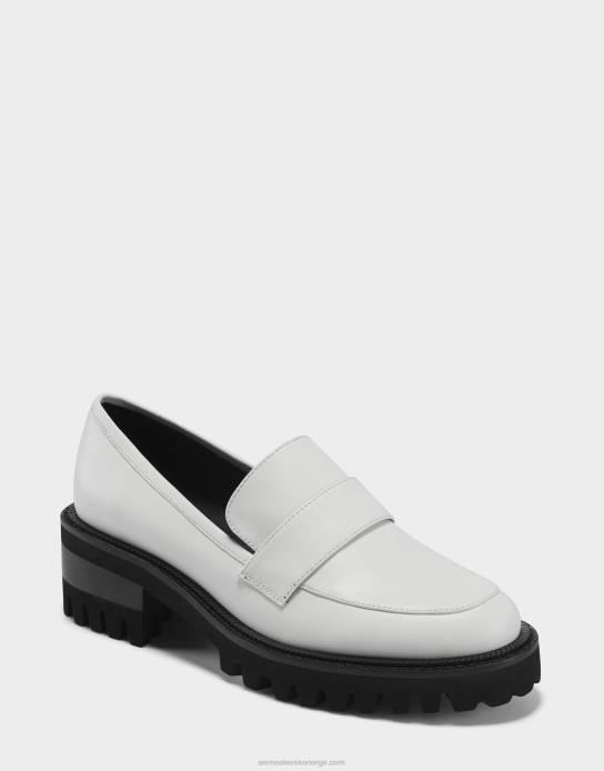 nei Aerosoles kvinner loafer hvitt skinn0J4B156