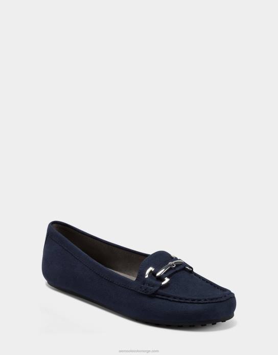 nei Aerosoles kvinner loafer marine imitert semsket skinn0J4B167