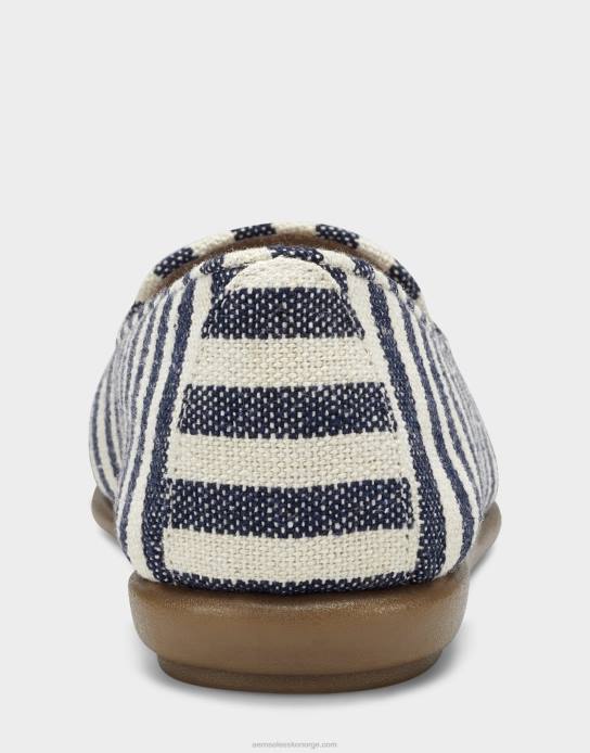 nei Aerosoles kvinner loafer mørk blå stripe stoff0J4B207