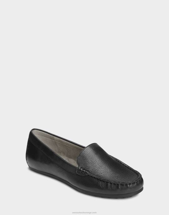 nei Aerosoles kvinner loafer svart ekte skinn0J4B145