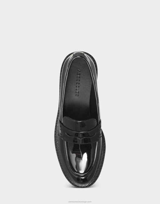 nei Aerosoles kvinner loafer svart patent0J4B164