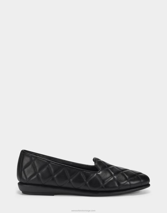 nei Aerosoles kvinner loafer svart vattert skinn0J4B154