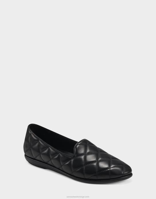 nei Aerosoles kvinner loafer svart vattert skinn0J4B154