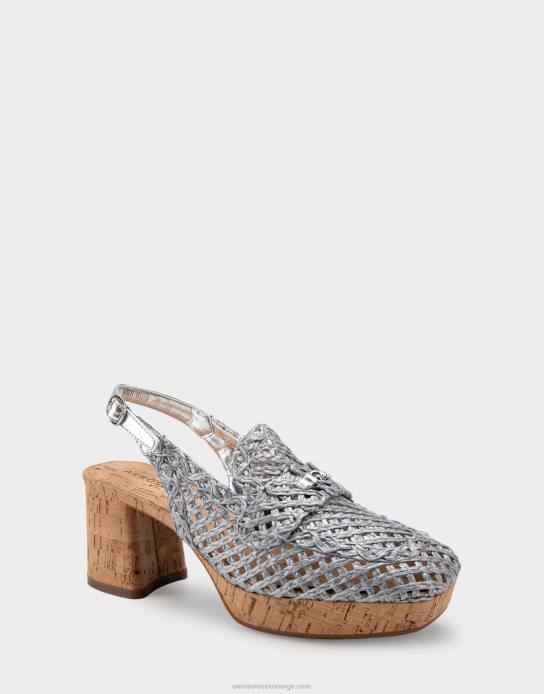 nei Aerosoles kvinner plattform slingback sølv0J4B365