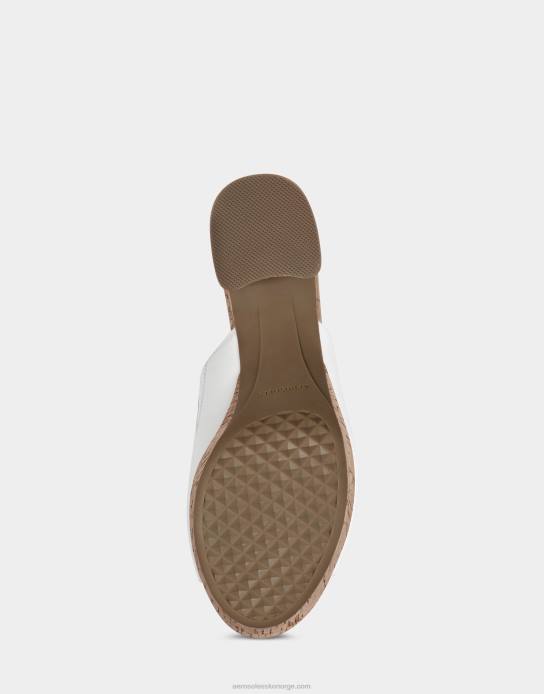 nei Aerosoles kvinner sandal hvitt skinn0J4B397