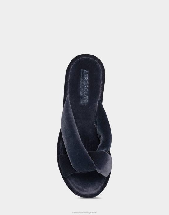 nei Aerosoles kvinner sandal marineblå fløyel0J4B304