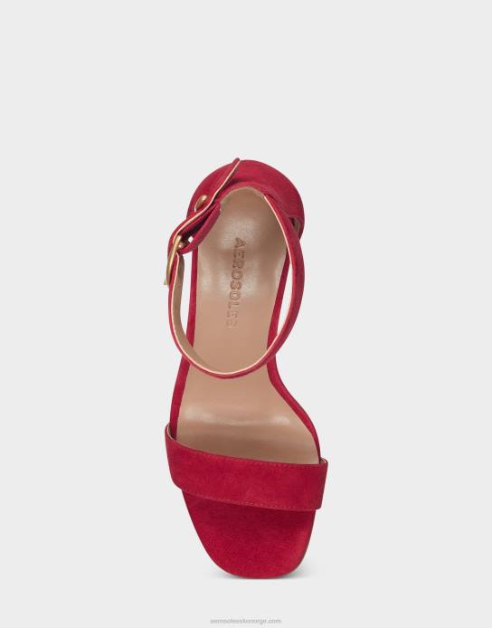 nei Aerosoles kvinner sandal rød semsket skinn0J4B440