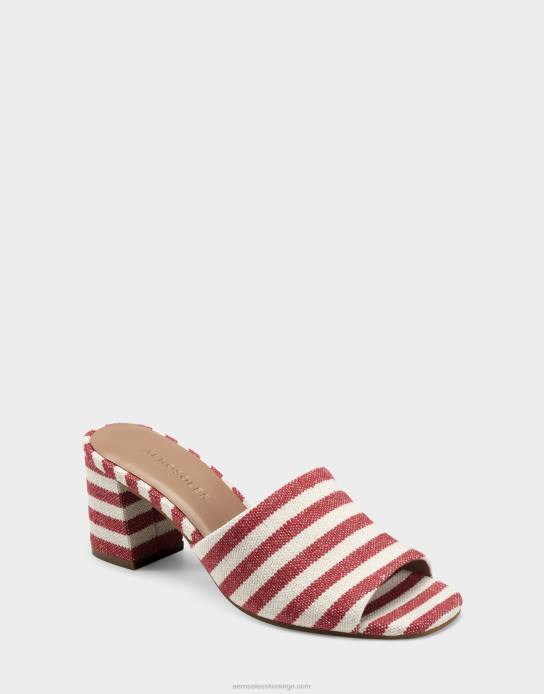 nei Aerosoles kvinner sandal rød stripe stoff0J4B423