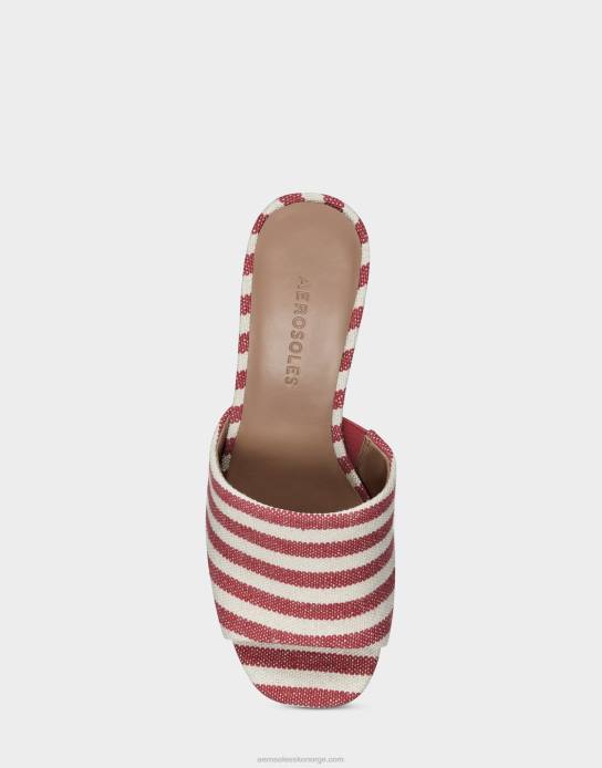 nei Aerosoles kvinner sandal rød stripe stoff0J4B423