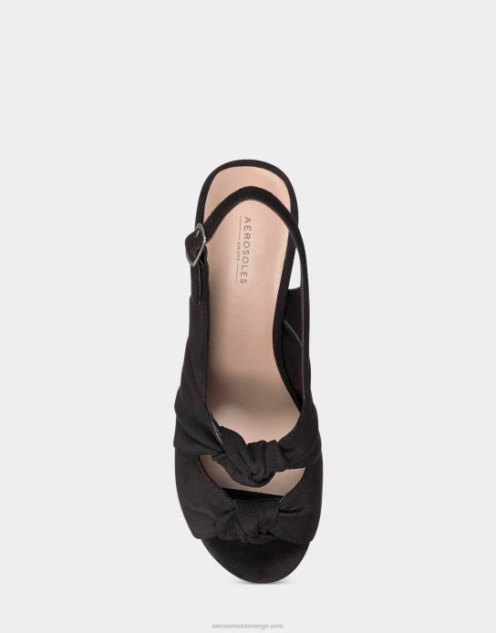 nei Aerosoles kvinner sandal svart imitert semsket skinn0J4B392