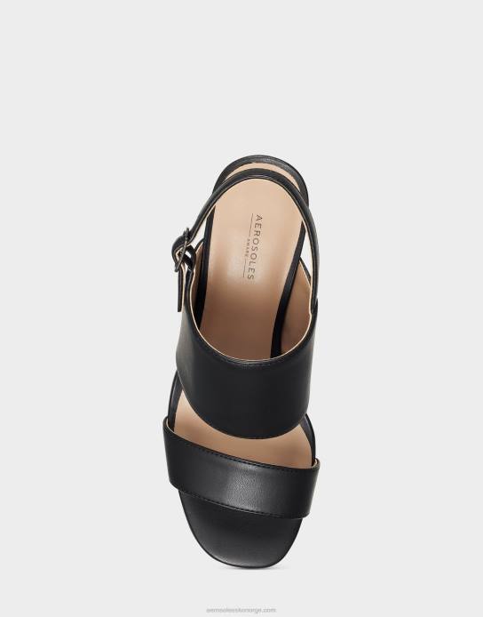 nei Aerosoles kvinner sandal svart imitert skinn0J4B428