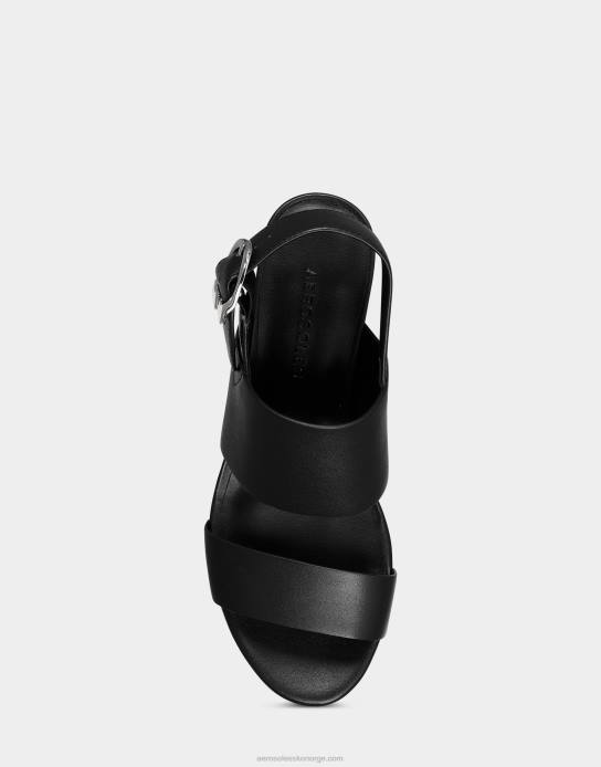 nei Aerosoles kvinner sandal svart skinn0J4B356