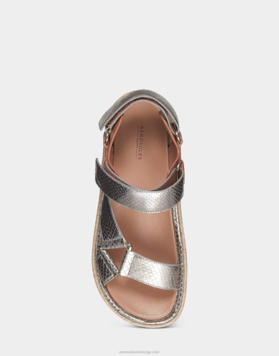 nei Aerosoles kvinner sandal sølv metallic0J4B403