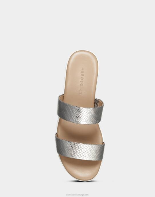 nei Aerosoles kvinner sandal sølv metallic0J4B480