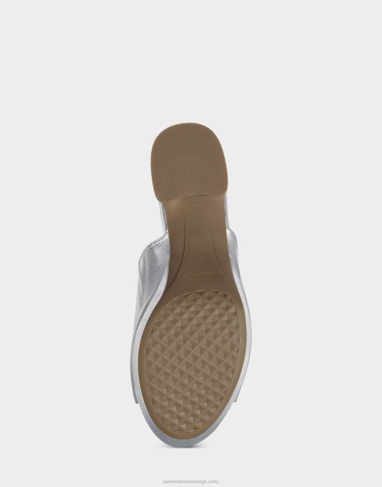 nei Aerosoles kvinner sandal sølv metallisk skinn0J4B390