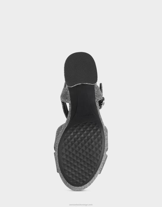 nei Aerosoles kvinner sandal sølv metallisk stoff0J4B343