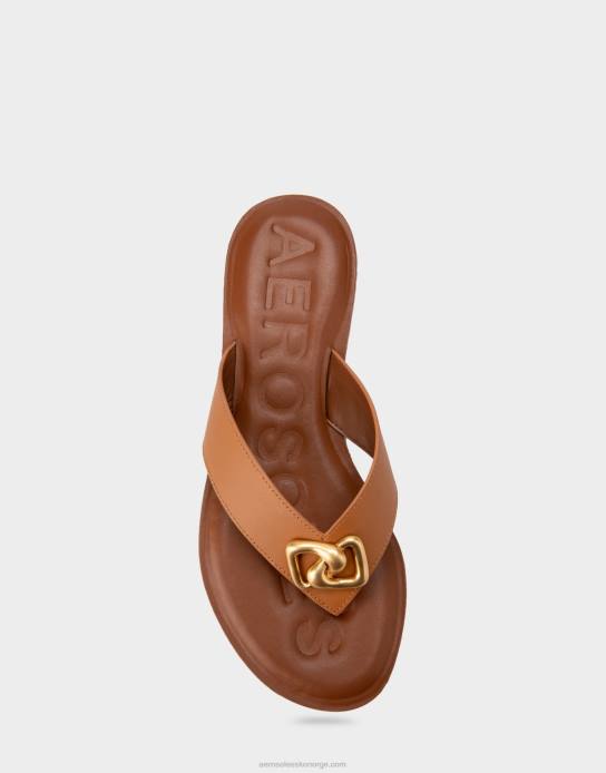 nei Aerosoles kvinner sandal tan ekte skinn0J4B452