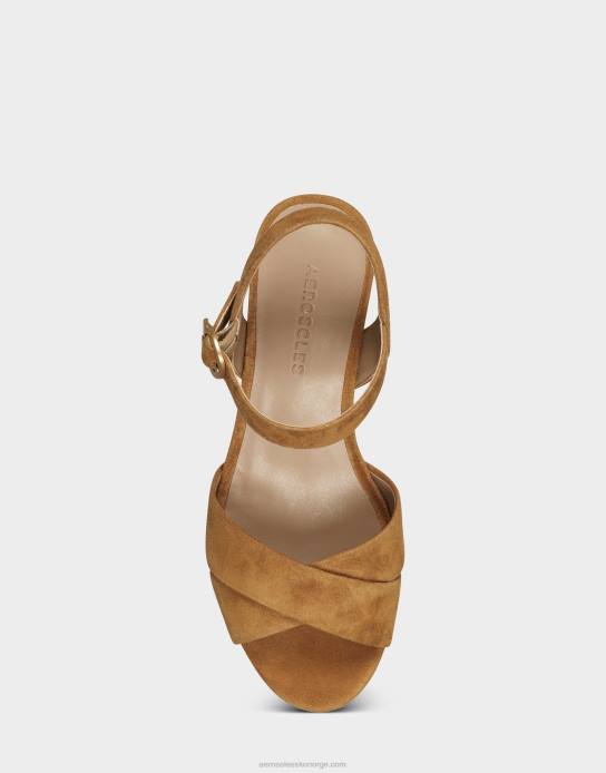 nei Aerosoles kvinner sandal tan semsket skinn0J4B335