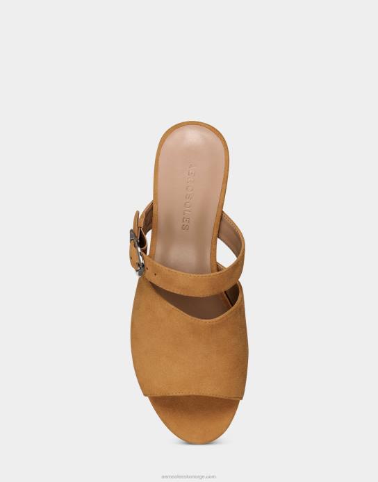 nei Aerosoles kvinner sandal tan semsket skinn0J4B395