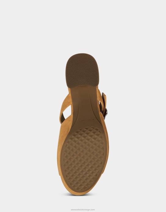 nei Aerosoles kvinner sandal tan semsket skinn0J4B395